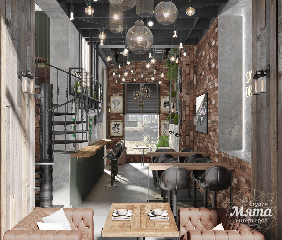 Дизайн интерьера бара в стиле лофт 80 м² в Москве ️ Фото интерьеров ...